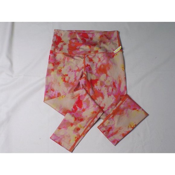 Zella High Waist Studio Lite 7/8 Leggings Orange Print Small (4-6) $65 NEW - Picture 9 of 10